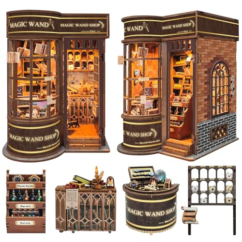 BookTop Miniatur Magic Series Buchecken-Set, Puppenhaus kleines Haus, Modellbau, Bücherregal-Dekoration, mit LED-Licht und Staubschutz, für Erwachsene und Jugendliche, Geschenke für Familie, Freunde BookTop Miniatur Magic Series Buchecken-Set, Puppenhaus kleines Haus, Modellbau, Bücherregal-Dekoration, mit LED-Licht und Staubschutz, für Erwachsene und Jugendliche, Geschenke für Familie, Freunde von BookTop