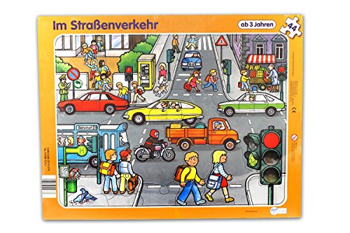Bookmark Rahmenpuzzle Straßenverkehr Baustelle von Bookmark Verlag