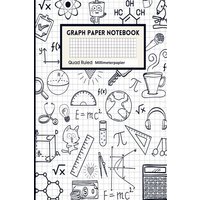 Mathematik Notizbuch Graphisches Papier Notizbuch Notizbuch aus Millimeterpapier - 1/2 Zoll große Quadrate von Bookmundo Direct