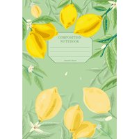 Paperback Notebook | Journal with digitally handmade Illustrated Cover | Lemons von Bookmundo.pt