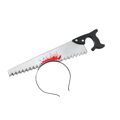 Boolavard Halloween Haarreifen Horror Blut Fake Axt Sägen Messer Gothic Stirnband Prop Dekor (Gesehen) von Boolavard