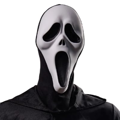 Boolavard Halloween Scream Maske, Ghostface Maske Scream Kostüm, Horror Kostüm Gruselige Gruselige Geister Gesichtsmaske Boolavard Halloween Scream Maske, Ghostface Maske Scream Kostüm, Horror Kostüm Gruselige Gruselige Geister Gesichtsmaske von Boolavard