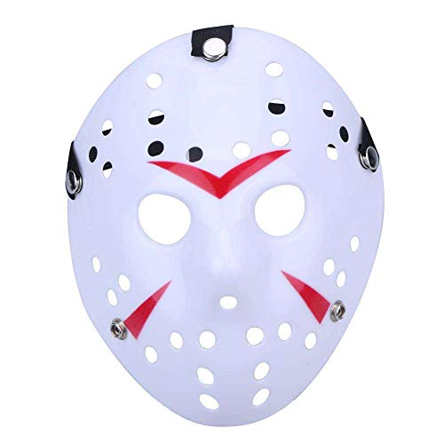 Boolavard Horror Mask Halloween-Kostüm Hockeymaske Party Cosplay Requisiten Maske (Weiß) von Boolavard