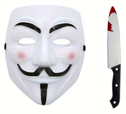 Boolavard V for Vendetta Gesichtsmaske Blutiges Küchenmesser Halloween Horror Chef Party Set Boolavard V for Vendetta Gesichtsmaske Blutiges Küchenmesser Halloween Horror Chef Party Set von Boolavard