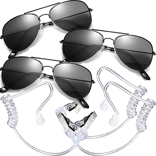Boompark Ring Wedding Bearer Security: Ring Gifts Bearer Sun Glasses + Earpiece Cosplay + Ring Wedding Bearer Badge Police Fbi von Boompark