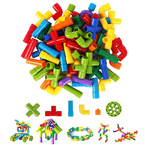 Boosns 76 PCS Kinder mehrfarbiges Rohrbaustein Blöcke Montage Kinder Puzzle BAU Spielzeug Boosns 76 PCS Kinder mehrfarbiges Rohrbaustein Blöcke Montage Kinder Puzzle BAU Spielzeug von Boosns