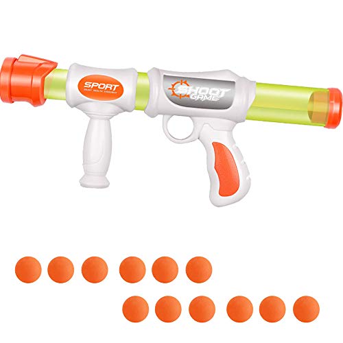 Boosns Ball Stoßwelle Ballpistole mit weichen Softbällen - Spielzeug-Pistole mit Druckluft-Pump-Mechanismus (Single) von Boosns