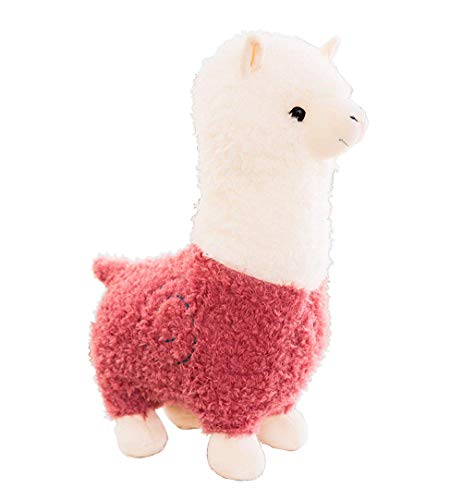 Boosns Kinder Alpaka-Puppe Plüschtiere Kreatives Das Beste Begleitgeschenk für Freunde und Familie (Rot, 28cm) von Boosns