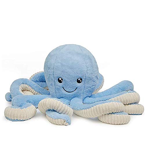 Boosns Octopus Plüschtier Cartoon-Oktopus-Plüsch-Puppe Krakenpuppe Geben Sie Kindern Geburtstagsferien (Blau, 40cm) von Boosns