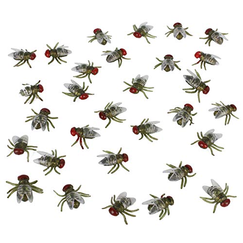 Boosns Plastische Spielzeug realistische Fehler Spinne,Ameise,Fliegen,Gecko Halloween Party Dekoration Scherz Requisiten (Kleine Fliege 100) von Boosns