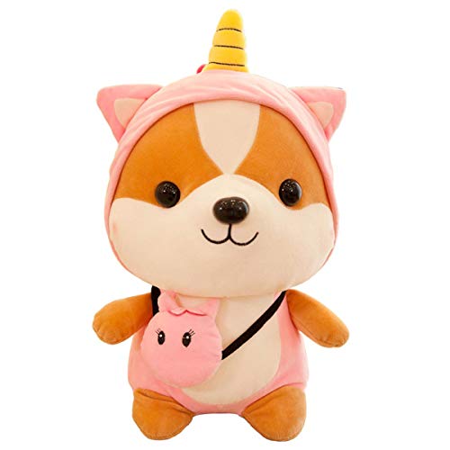 Boosns Plüsch Eichhörnchen Spielzeug Kreativ trägt einen Dinosaurier/Elch/Biene/Einhorn Gefüllte Plüsch Eichhörnchen Puppe Spielzeug (Einhorn, 25cm) von Boosns