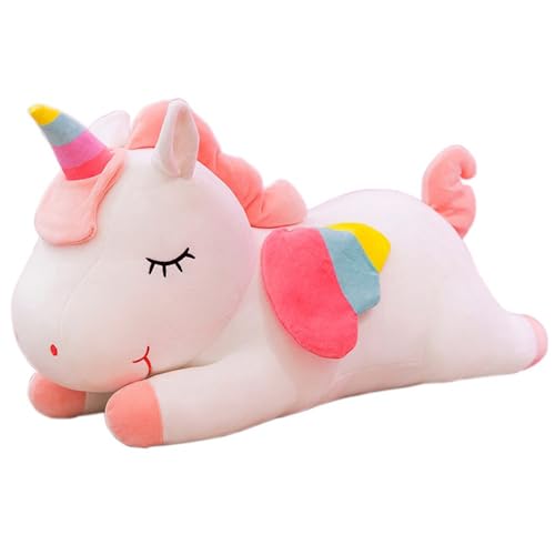 Boosns Plüsch Einhorn Spielzeug Einhornpuppe Regenbogen Pony Plüschtier KinderPuppe, Puppe (Weiß) von Boosns