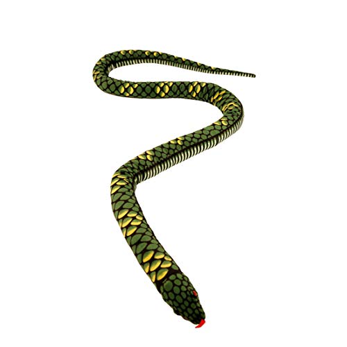 Boosns Plüsch Python Tier Spielzeug Schlange super weich Große Flauschige Kuschelschlange 114” / 290cm (Grün) von Boosns