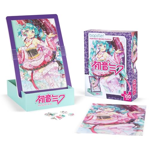 Hatsune Miku Japanischer virtueller Sänger zum Sammelporträt, Mikro-Puzzle, Kirschblüte, 150 Teile, kompaktes und aufwendiges Design, perfekt für Teenager, Kinder und Erwachsene Sammler, CV01 von Bopster