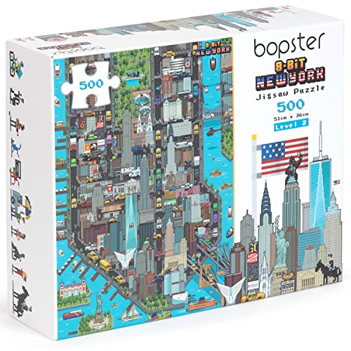 Puzzle 500 Teile/Puzzle Erwachsene und Kinder - Retro-Gaming im 8-Bit-Stil New York Puzzle 500 Teile Erwachsene und Kinder mit 100% Recycelte Karton von bopster von Bopster