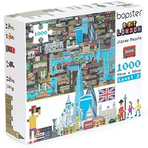 Puzzle Erwachsene/Puzzle 1000 Teile - Retro-Gaming im 8-Bit-Stil London Puzzle 1000 Teile für Erwachsene und Kinder mit 100% Recycelte Karton von bopster von Bopster
