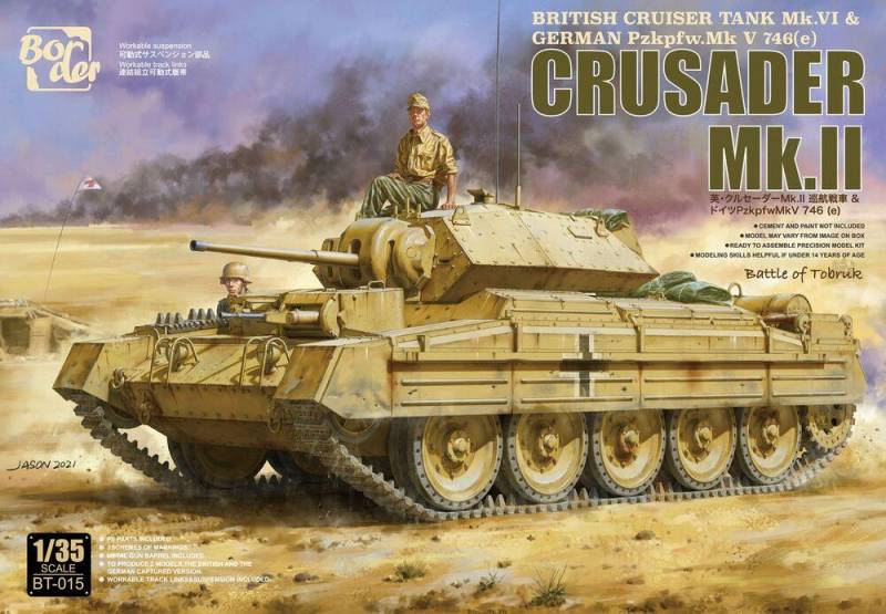 British Cruiser Tank Mk.VI & German Pzkpfw.Mk V 746(e) Crusader Mk.II von Border Model