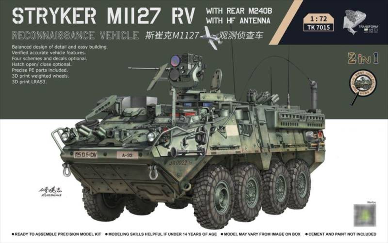 Stryker M1127 RV with Rear M240B and HF Antenna von Border Model
