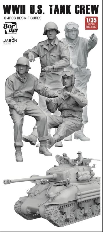 WW II U.S. Tank Crew (4 pcs) von Border Model