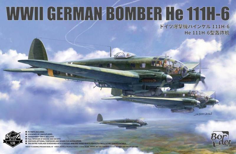WW2 German Bomber He 111H-6 WW2 German Bomber He 111H-6 von Border Model