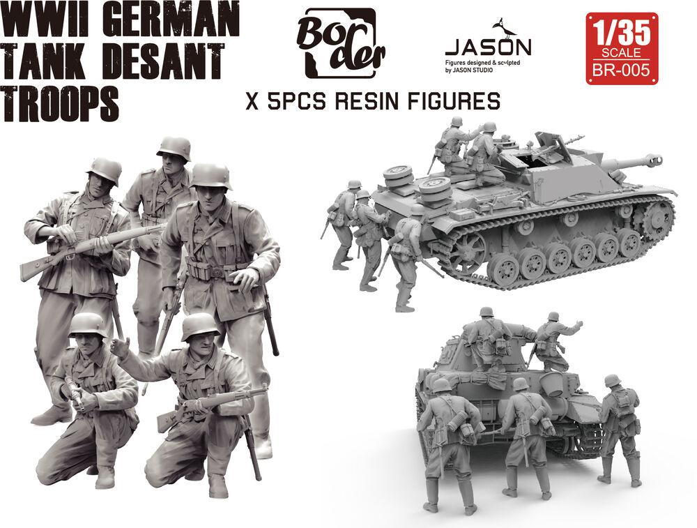 WWII German Tank Troops (5 pcs. Resin Figures) von Border Model