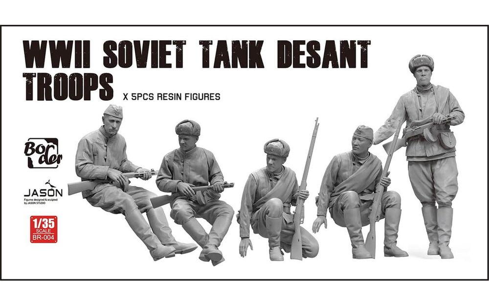 WWII Soviet Tank Desant Troops (5 pcs. Resin Figures) von Border Model