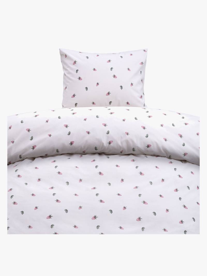 Borganäs Bettwäsche Babybett Erdbeertraum 100x130 cm von Borganäs