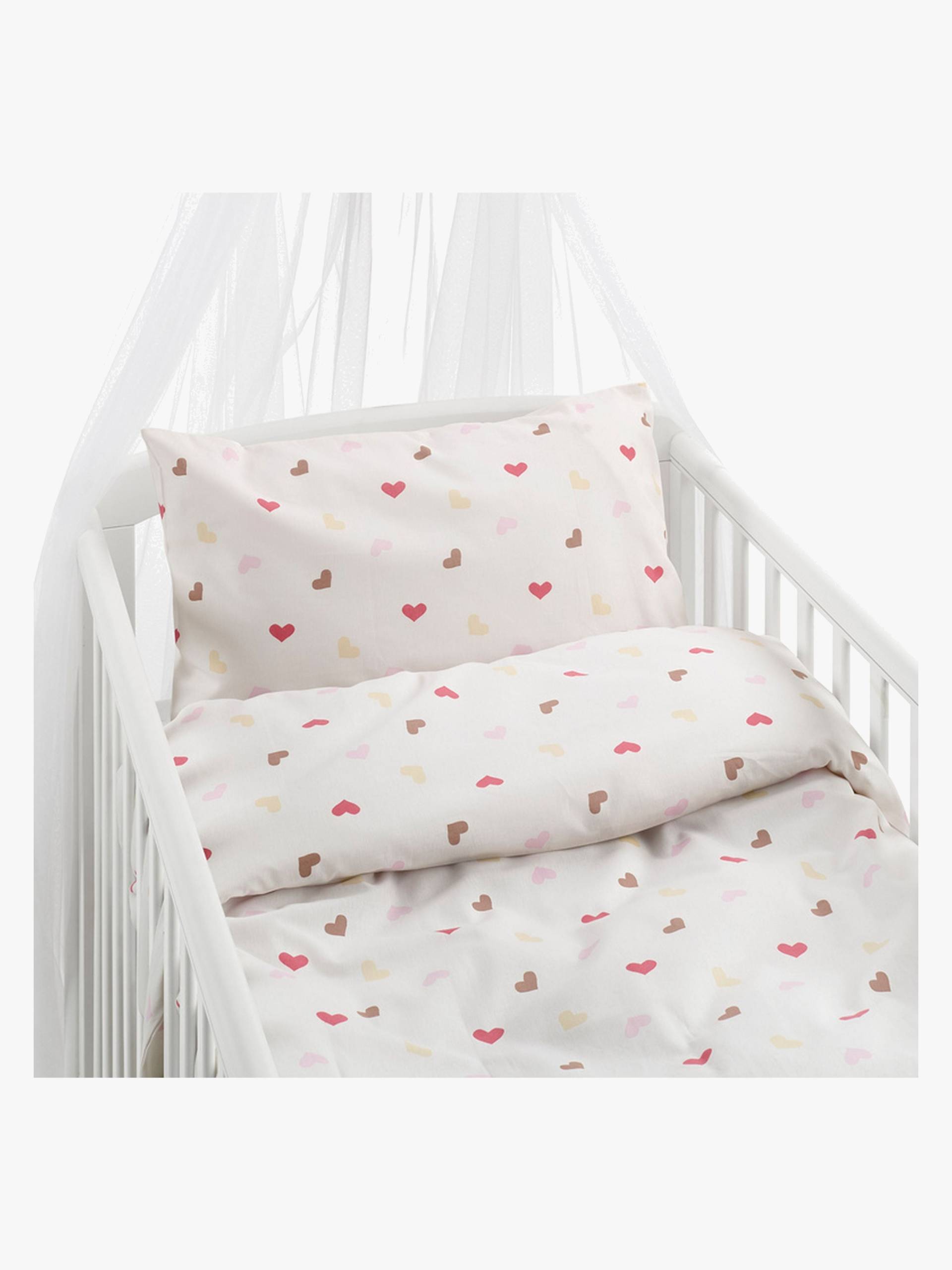 Borganäs Bettwäsche Babybett Hjärtrud Zweiteilig 100x130, Beige von Borganäs
