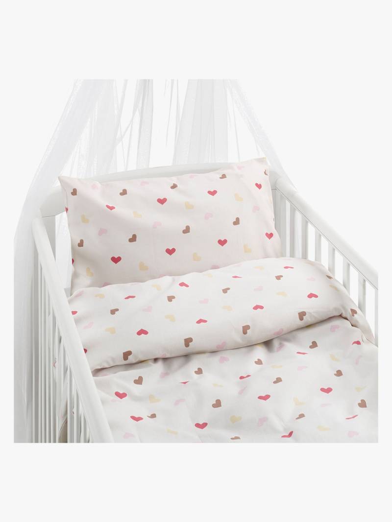 Borganäs Bettwäsche Babybett Hjärtrud Zweiteilig 100x130, Beige von Borganäs