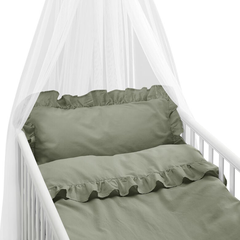 Borganäs Bettwäsche Babybett Rüsche 130x100, Grün Borganäs Bettwäsche Babybett Rüsche 130x100, Grün von Borganäs