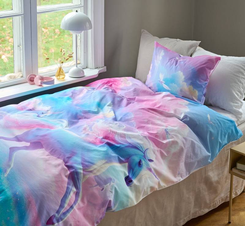 Borganäs Bettwäsche Einhorn 150x210 cm von Borganäs