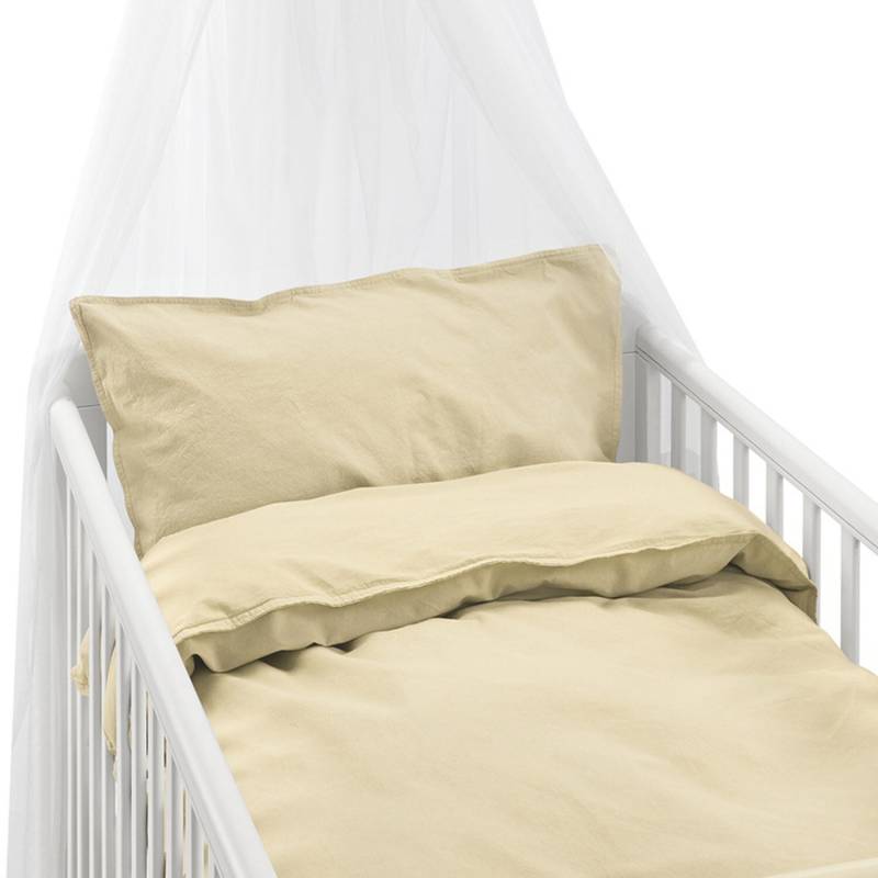 Borganäs Bettwäsche Babybett Humble 100 x 130 cm Zweiteilig, Gelb von Borganäs