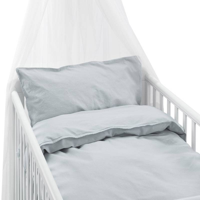 Borganäs Bettwäsche Babybett Humble 100 x 130 cm Zweiteilig, Hellblau von Borganäs
