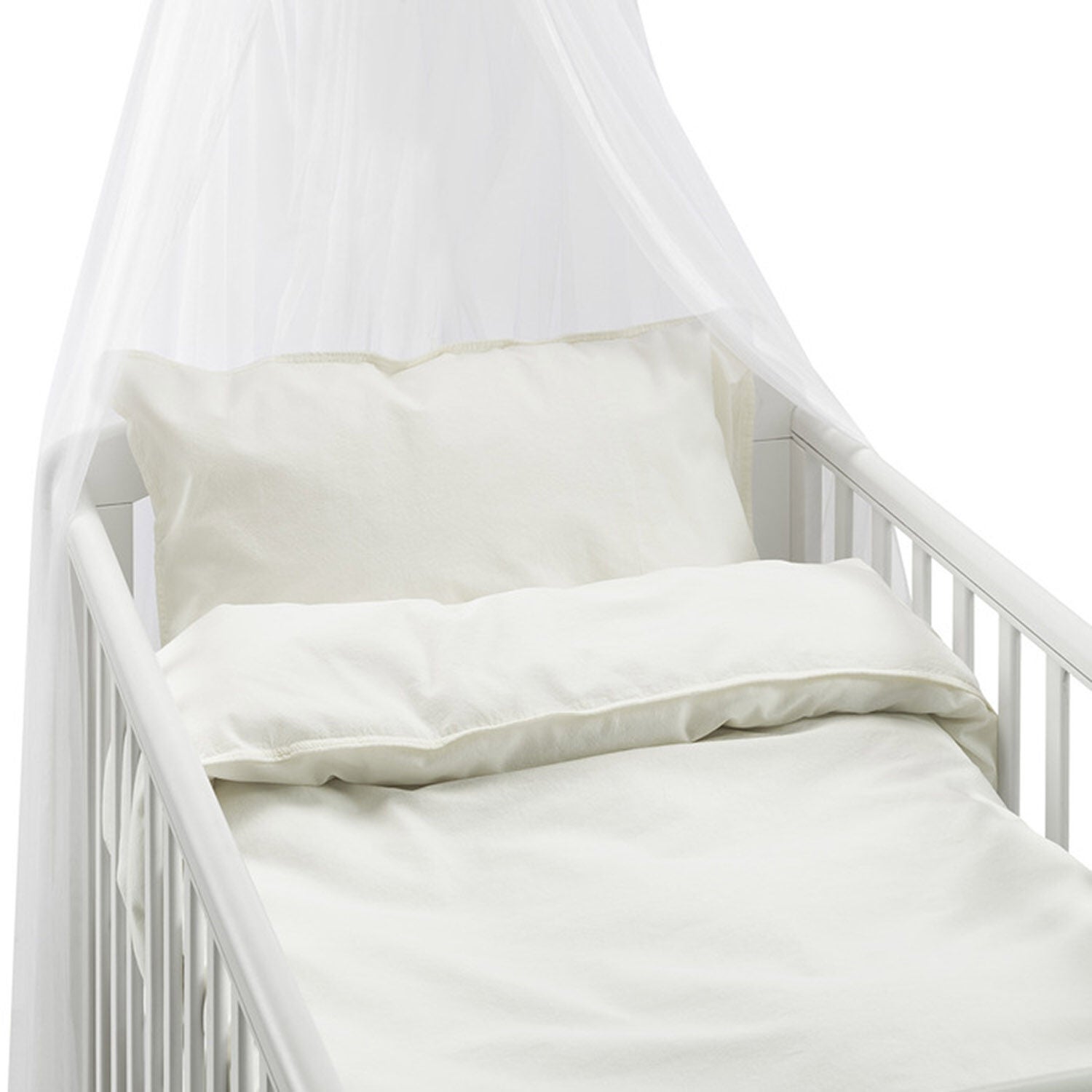 Borganäs Bettwäsche Babybett Humble 100 x 130 cm Zweiteilig, Weiß Borganäs Bettwäsche Babybett Humble 100 x 130 cm Zweiteilig, Weiß von Borganäs