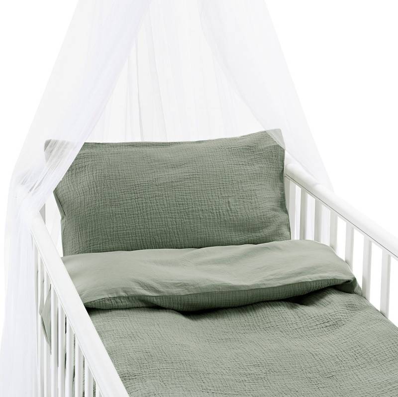 Borganäs Bettwäsche Babybett Rolling 100 x 130 cm Zweiteilig, Grün von Borganäs