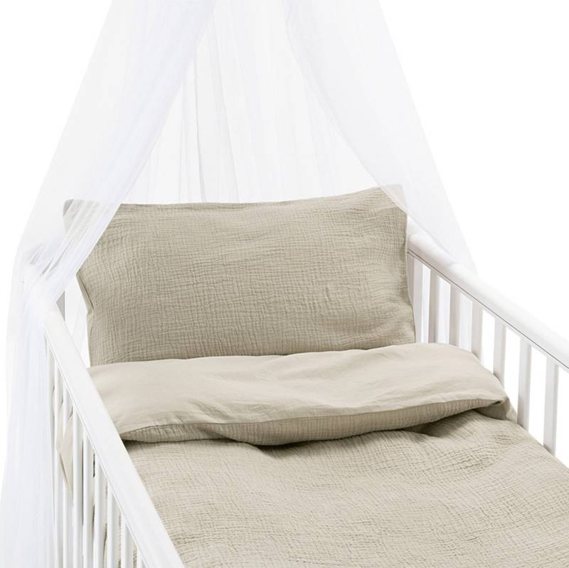 Borganäs Bettwäsche Babybett Rolling 100 x 130 cm Zweiteilig, Beige von Borganäs