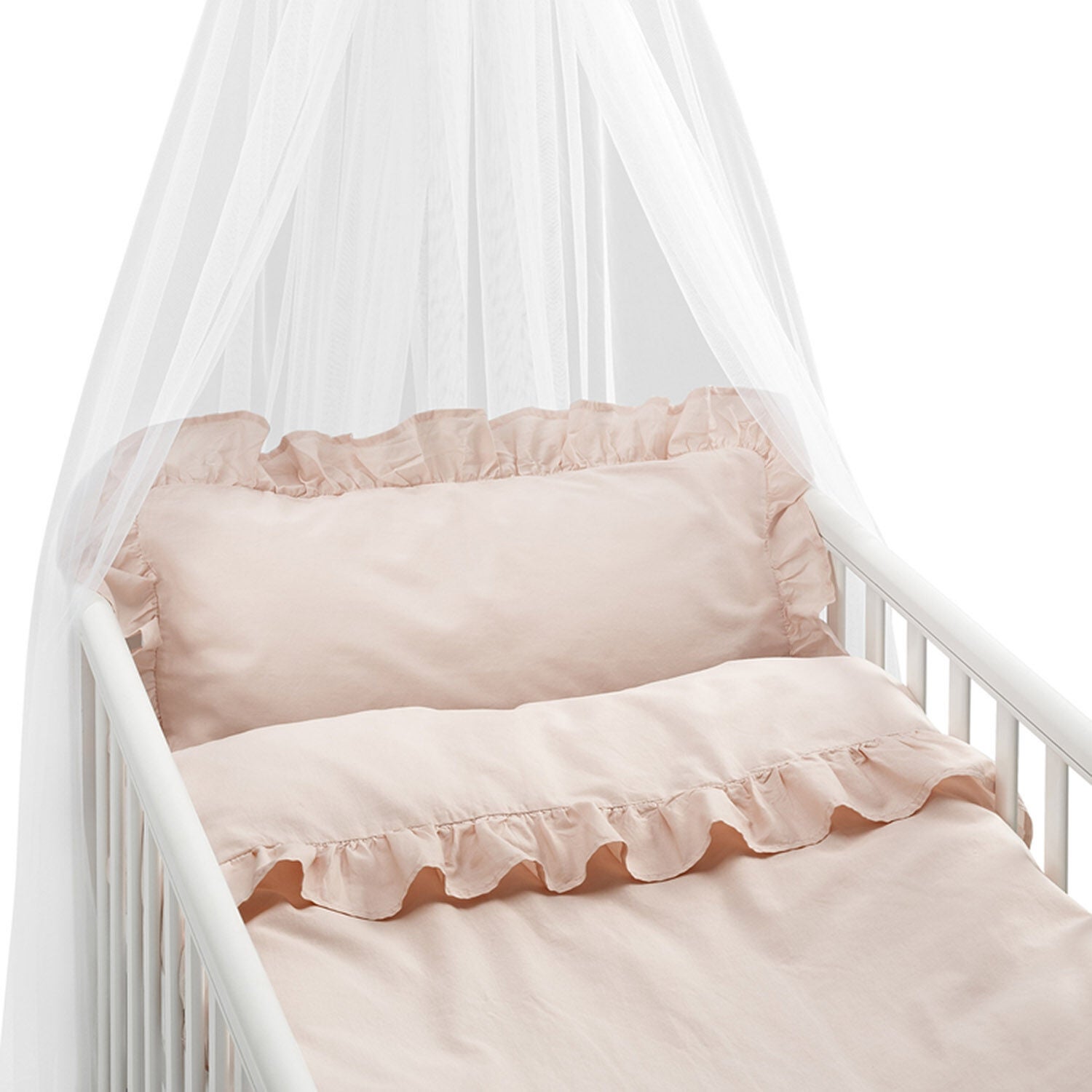 Borganäs Bettwäsche Babybett Volang 100 x 130 cm Zweiteilig, Rosa Borganäs Bettwäsche Babybett Volang 100 x 130 cm Zweiteilig, Rosa von Borganäs