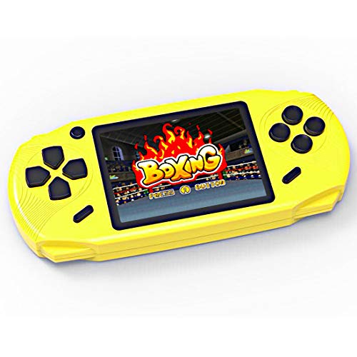 Bornkid 16 Bit Handheld Spielekonsole für Kinder und Erwachsene mit Integriertem 100 HD Videospiel 3,0 Zoll Seniors Electronic Handheld Spiele Jungen Mädchen Geburtstags Geschenk (Gelb) von Bornkid