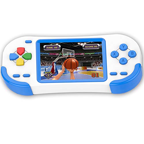 Bornkid 16 Bit Handheld Spielekonsole für Kinder und Erwachsene mit Integriertem 220 HD Videospiel 3,0 Zoll Seniors Electronic Handheld Spiele Jungen Mädchen Geburtstags Geschenk (Blau) von Bornkid