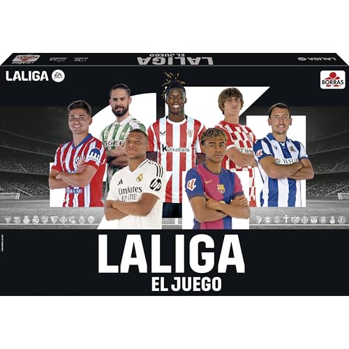 BORRAS - Das Spiel LALIGA 24/25, Strategiespiel basierend auf der EA Sports. Das Brettspiel für Fußballliebhaber. Empfohlen ab 10 Jahren, Spiele von 60 Jahren (20092) von Borras