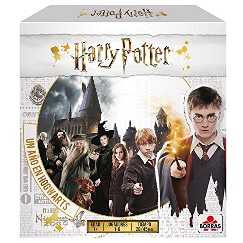 Borras - Harry Potter Brettspiel EIN Jahr in Hogwarts. 4 Verschiedene Spielmodi. Empfohlen für Fans der Saga und ab 7 Jahren (18357) von Borras