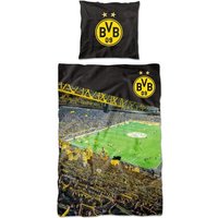 BVB 16802800 - BVB Bettwäsche Südtribüne, Baumwolle, 135x200cm/80x80cm, Borussia Dortmund 09 von Borussia Dortmund