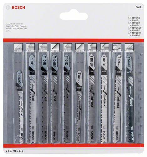 Bosch Accessories 2607011172 Stichsägeblatt-Set Clean Precision, 10-teilig 10St. von Bosch Accessories