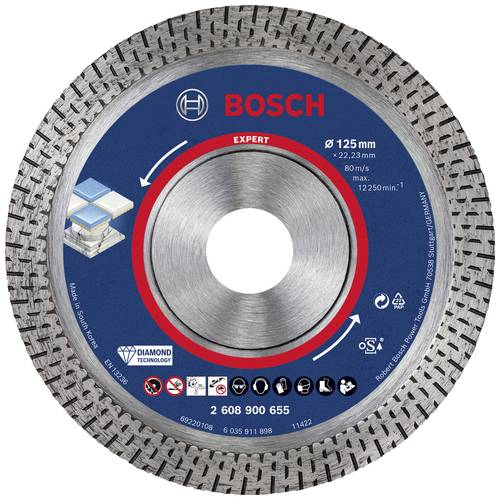 Bosch Accessories 2608900655 EXPERT HardCeramic Diamanttrennscheibe Durchmesser 125mm Bohrungs-Ø 22 von Bosch Accessories