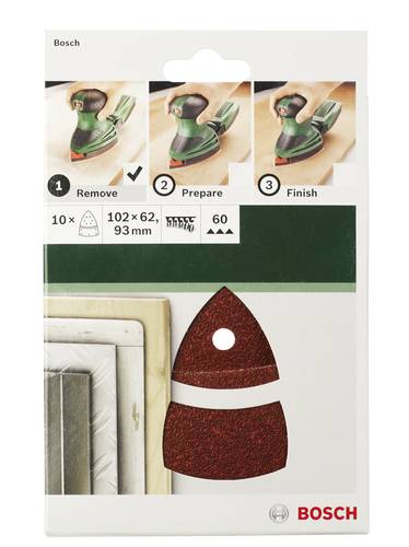 Bosch Accessories 2609256A67 Multischleifpapier mit Klett, gelocht Körnung 40, 120, 180 (L x B) 102 von Bosch Accessories