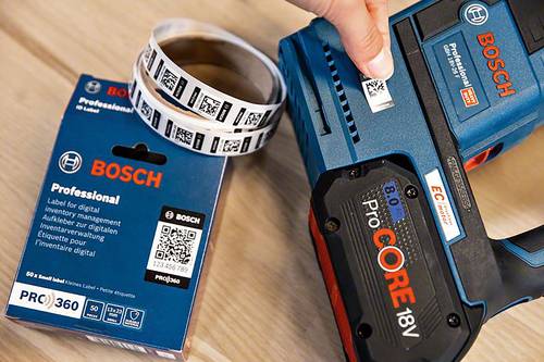 Bosch Professional 1600A02C1K Inventar-Etiketten 13 x 23mm 1 St. Stark haftend von Bosch Professional