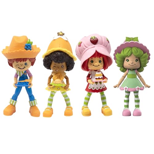 Boss Fight Studio 4er Set - Erdbeer-Shortcake, Orangenblüte, Limettenchiffon, Huckleberry Pie - hoch bewegliche Sammelfiguren mit Zubehör, alternativen Köpfen und Händen - 1:12 von Boss Fight Studio