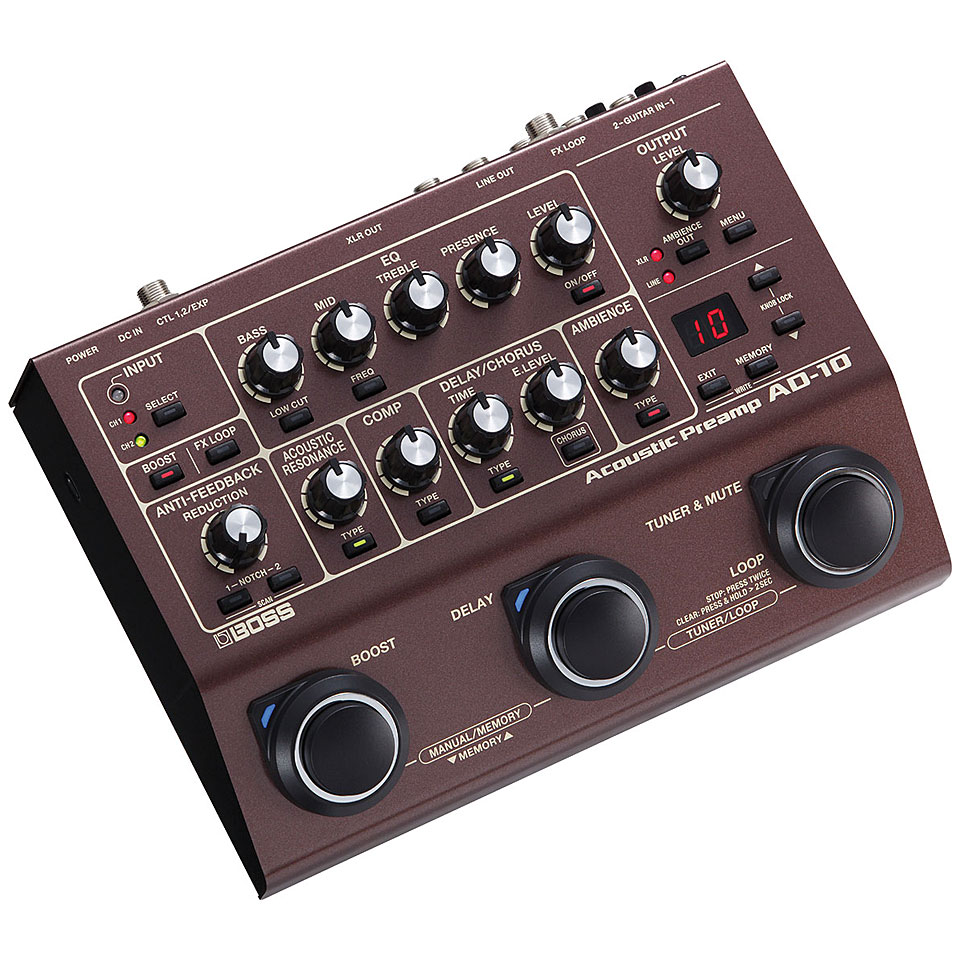 Boss AD-10 Acoustic Preamp Effektgerät Akustikgitarre Boss AD-10 Acoustic Preamp Effektgerät Akustikgitarre von Boss