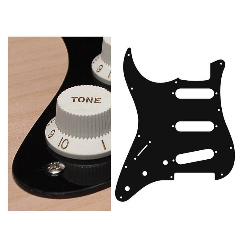 Boston SL-113-B 1-Ply ST-Style Black Lefthand Pickguard von Boston