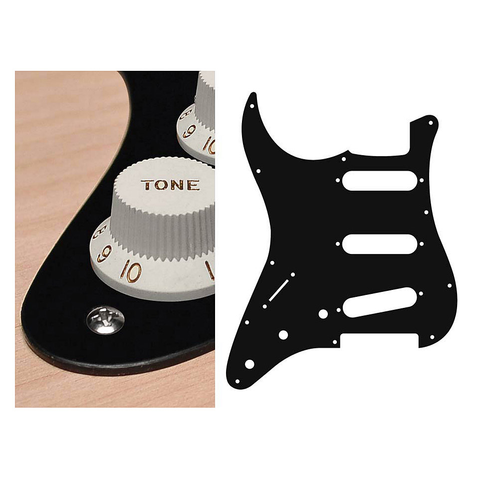 Boston SL-113-BM1-Ply ST-Style Black Matte Lefthand Pickguard Boston SL-113-BM1-Ply ST-Style Black Matte Lefthand Pickguard von Boston